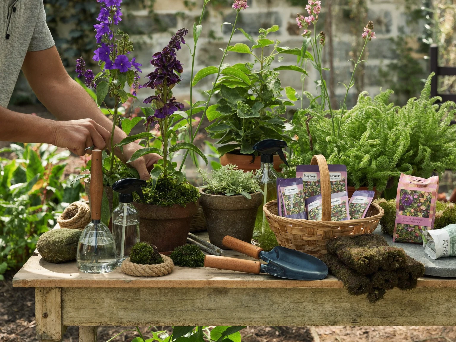 Stimmungsvolles Gartenmotiv als abschliessende Illustration ohne Bezug zu realen Projekten